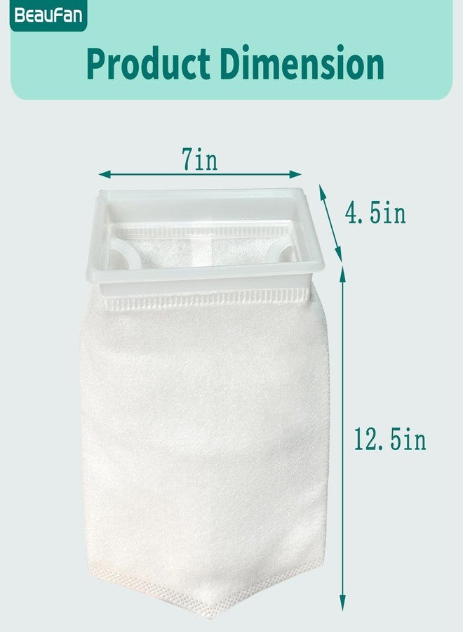 beaufan 3 Pack Rectangle Filter Sock 200 μm 7 x 4.5 Inch Aquarium Filter Bags Aquarium Filter, Rectangle Aquarium Filter Sock, Rectangle Felt Filter Sock, Aquarium Filter Bags for Saltwater - Image 5